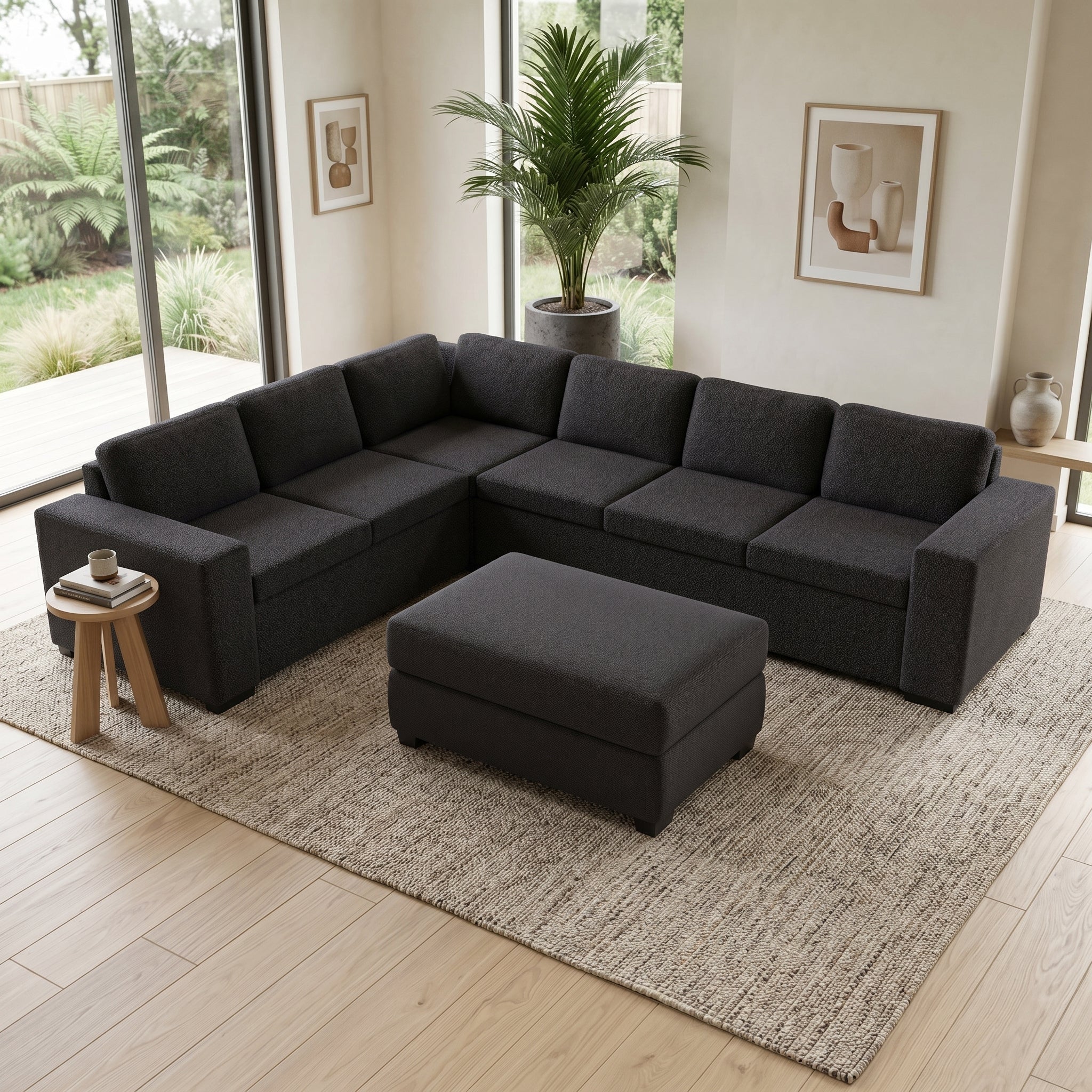 NZ Made Jumbo 6 Seater Corner Sofa